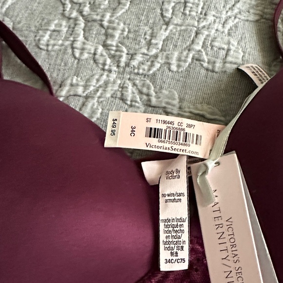 Victoria's Secret Deep Purple Lace Bra Maternity Nursing - Picture 3 of 10